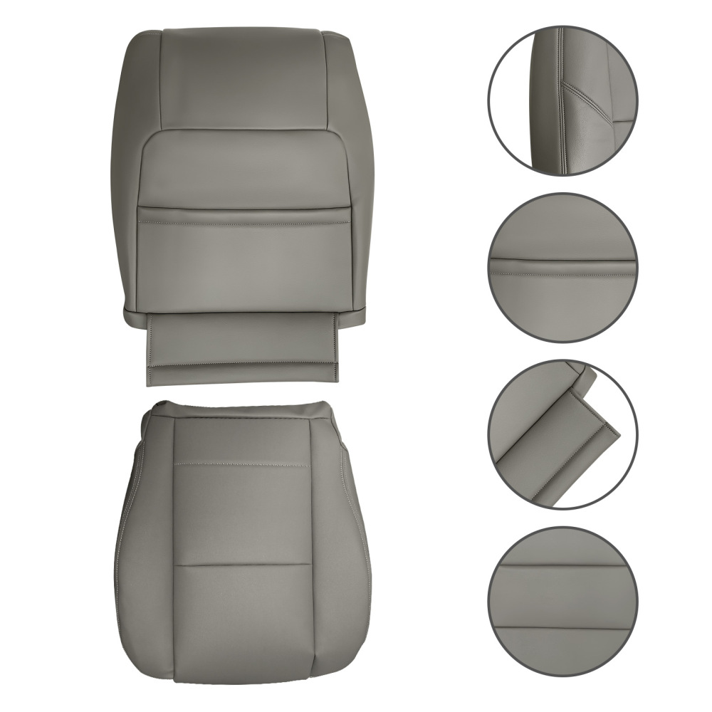 4pcs Leather compatible for Seat CoverGray compatible for Toyota Sequoia 2000 2001 2002 2003 2004-2007