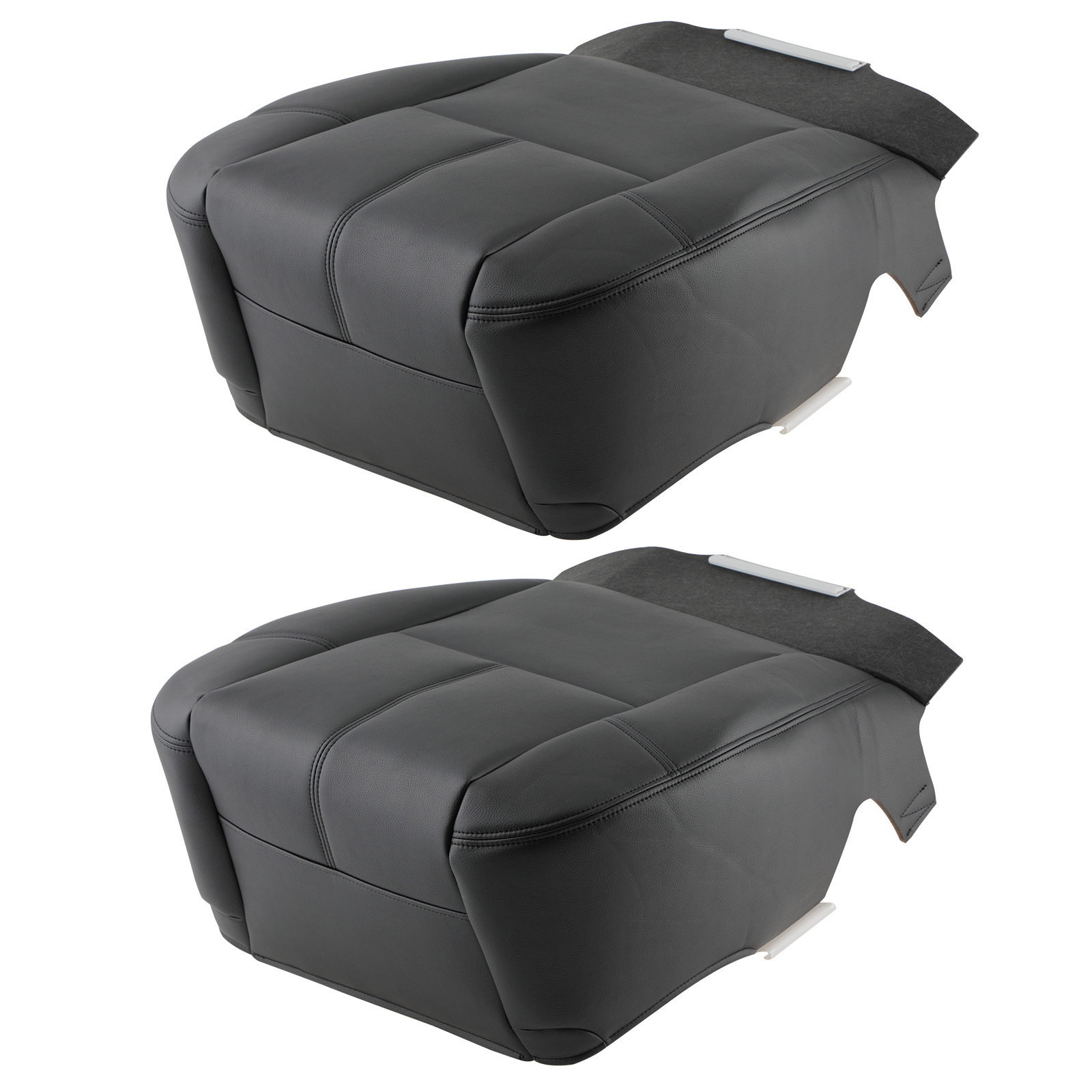 DriverPassenger Side Leather compatible for Seat Cover compatible for Chevy Silverado 2007-2014 Black