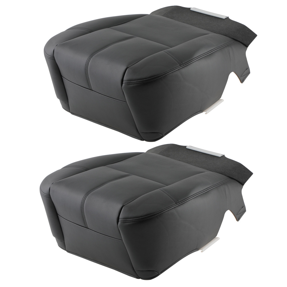 DriverPassenger Side Leather compatible for Seat Cover compatible for Chevy Silverado 2007-2014 Black