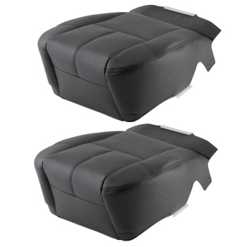DriverPassenger Side Leather compatible for Seat Cover compatible for Chevy Silverado 2007-2014 Black
