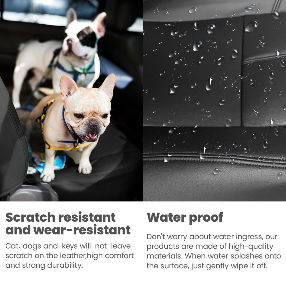 Front Driver + Passenger compatible for Seat Cover Black compatible for Chevy Silverado 1500 2500 2007-14