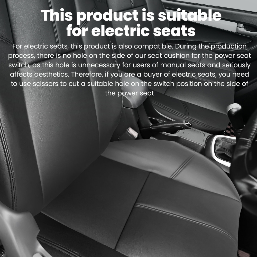 Front Driver + Passenger compatible for Seat Cover Black compatible for Chevy Silverado 1500 2500 2007-14