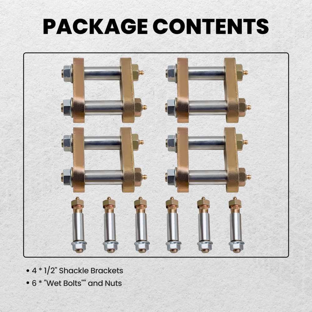 Heavy Duty Leaf Spring Suspension Shackle Kit for Tandem Axle for Added Strength