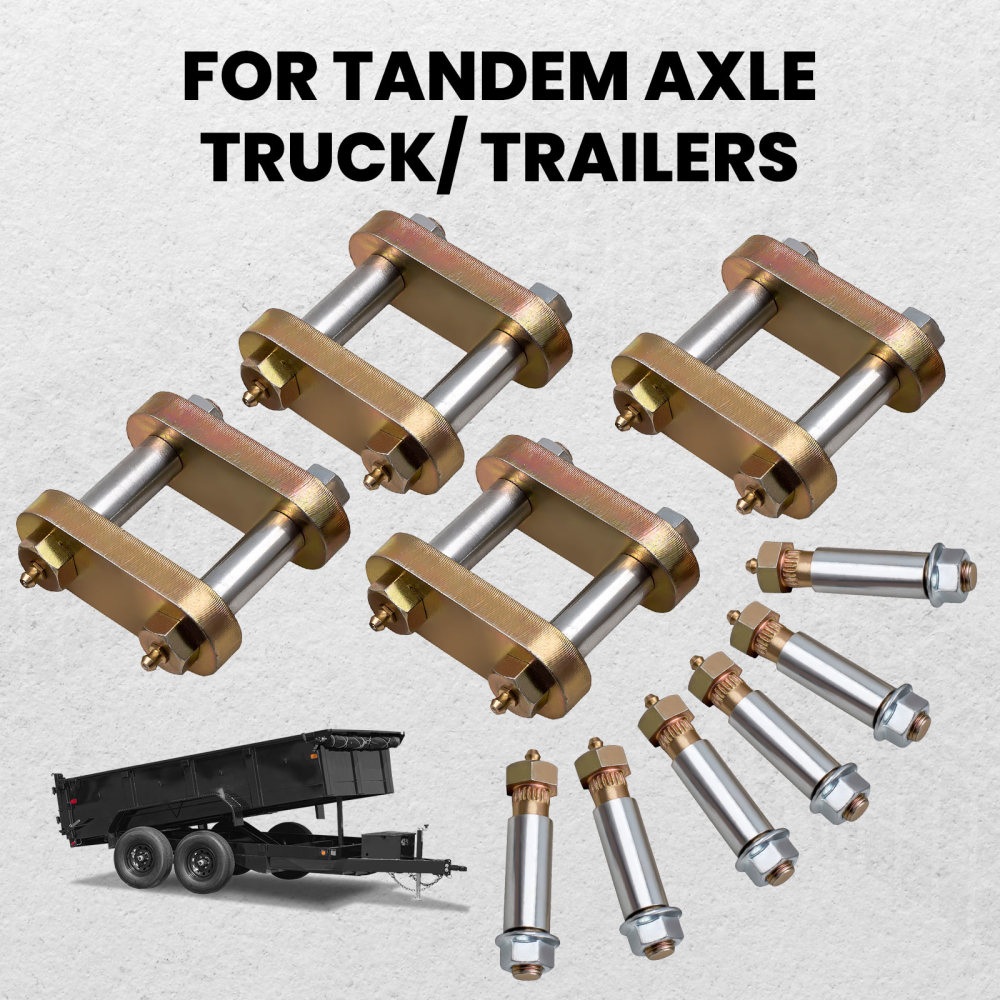 Heavy Duty Leaf Spring Suspension Shackle Kit for Tandem Axle for Added Strength