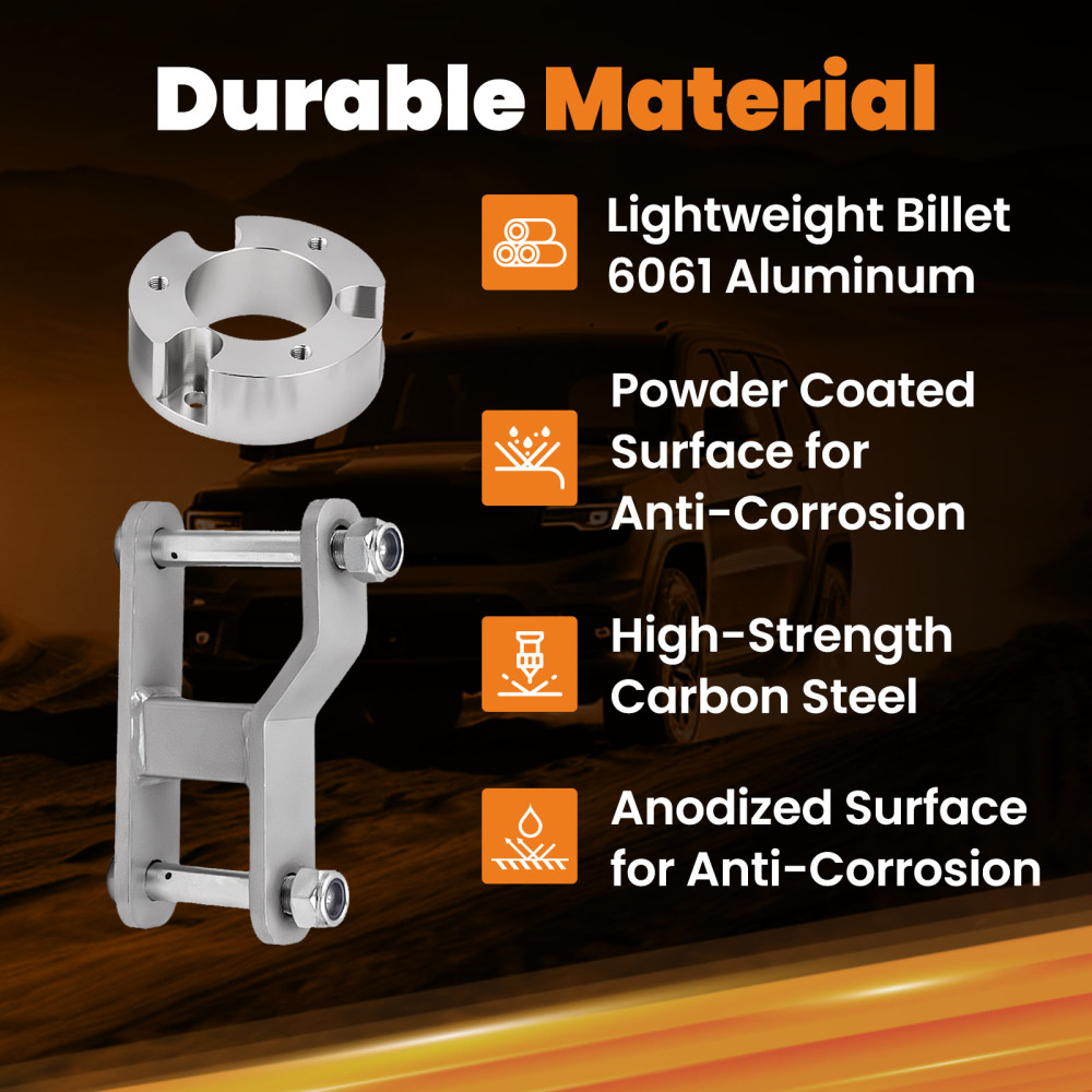 Suspension Lift Kit compatible para Nissan Navara D40 Front Coil Strut Spacers&shackles