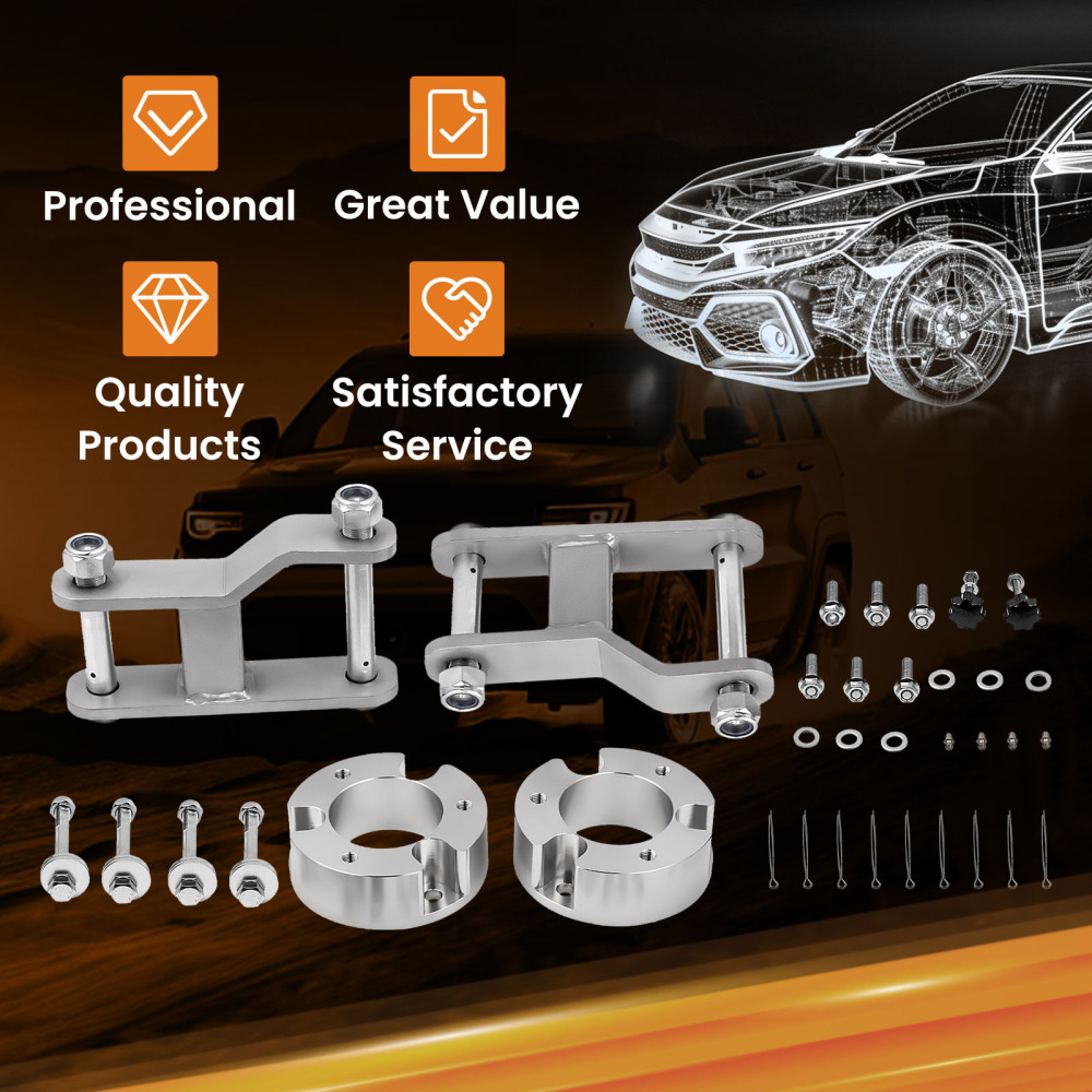 Suspension Lift Kit compatible para Nissan Navara D40 Front Coil Strut Spacers&shackles