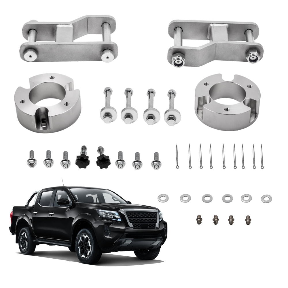 Suspension lift Kit compatible pour Nissan Navara D40 Front Coil Strut Spacers et Shackles