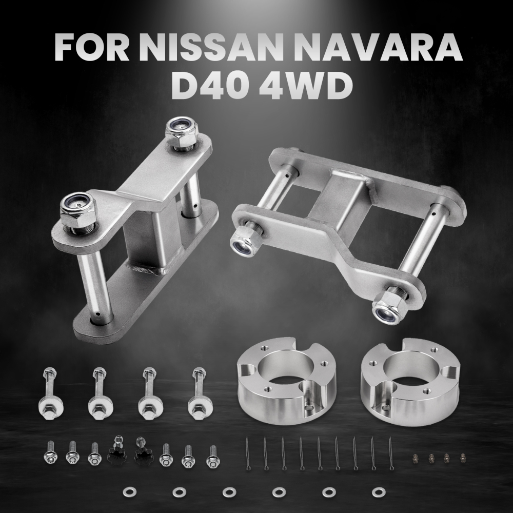 Suspension lift Kit compatible pour Nissan Navara D40 Front Coil Strut Spacers et Shackles