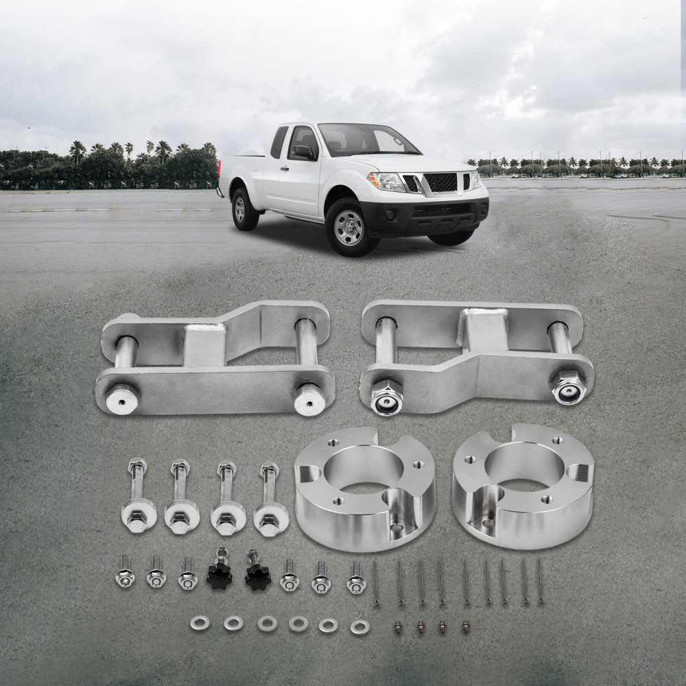 Suspension lift Kit compatible for Nissan Navara D40 Front Coil Strut Spacers and Shackles