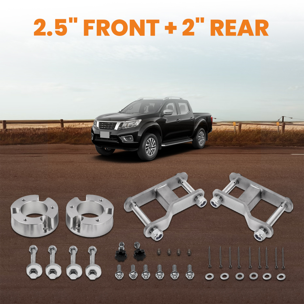 Suspension lift Kit compatible for Nissan Navara D40 Front Coil Strut Spacers and Shackles