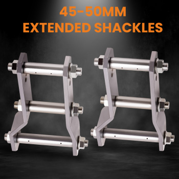 2 Rear Extended 45-48mm Lift Up Greasable Shackles compatible for Ford Ranger BT50 compatible for Mazda
