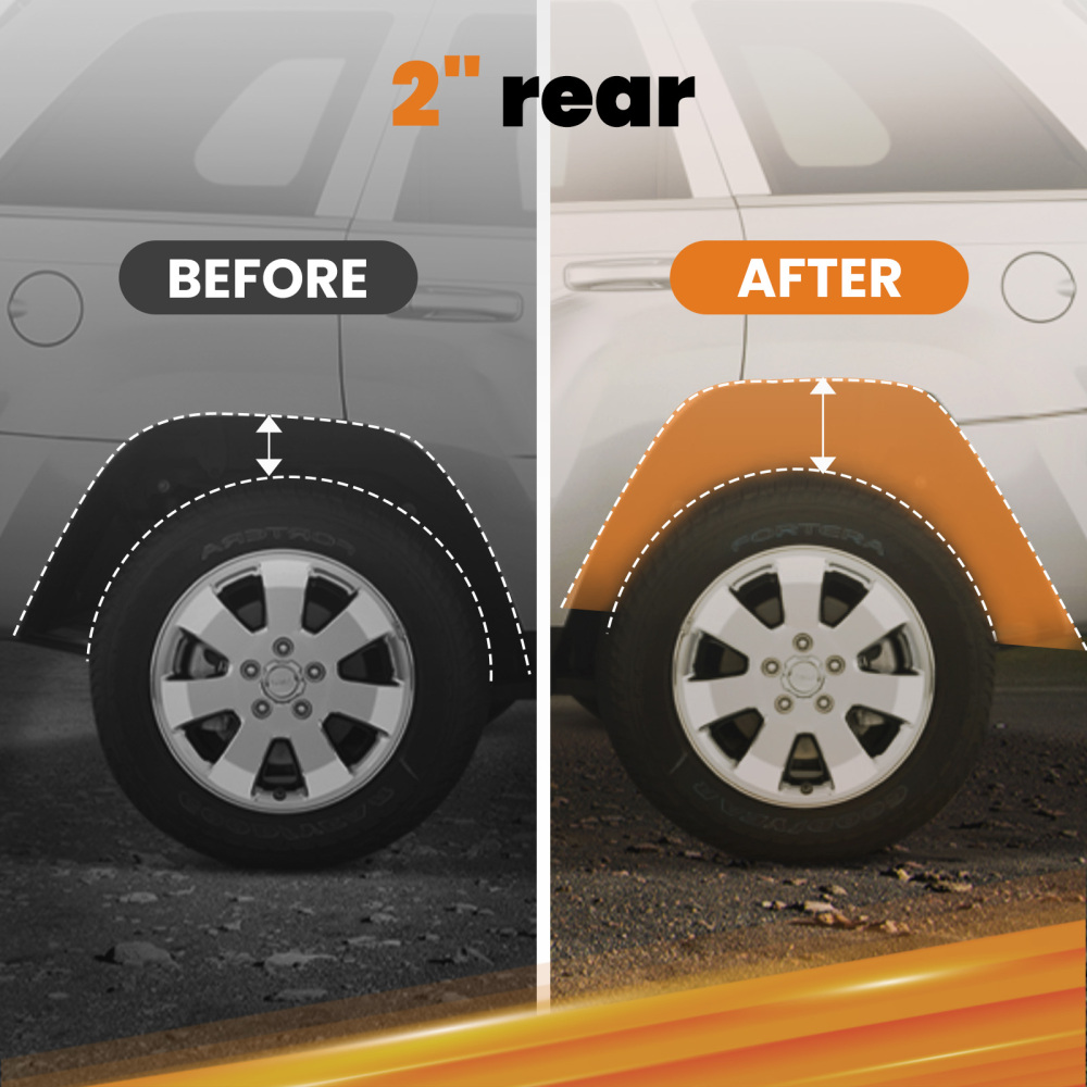 2pcs Extended Rear Shackles Shackle compatible for Ford Ranger compatible for Mazda BT50 2 Inch 45-48 mm