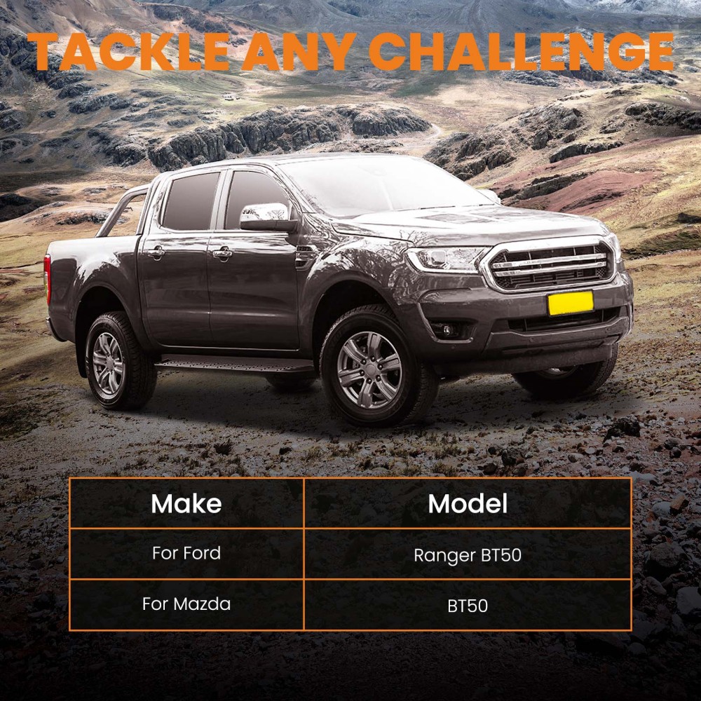 2pcs Extended Rear Shackles Shackle compatible for Ford Ranger compatible for Mazda BT50 2 Inch 45-48 mm