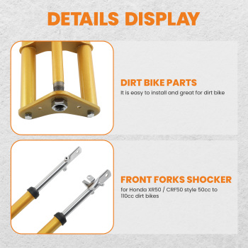 Front Forks Shock Suspension Assembly compatible for Honda 50 XR50 CRF50 2004-2014