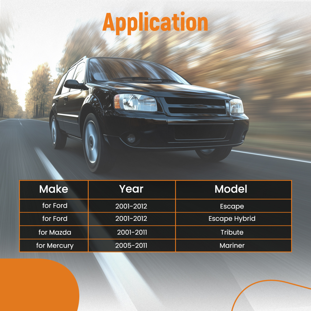 Kit di riparazione antiruggine per montaggio su ammortizzatore posteriore destro compatibile per Ford Escape Hybrid 2001-2012