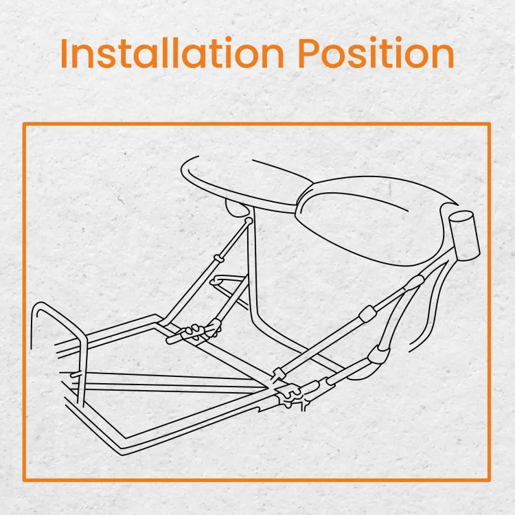 Kit D'installation Side-car Universel Avec Attaches U-Clamp - Compatible Kawasaki, Honda, Yamaha Et Plus