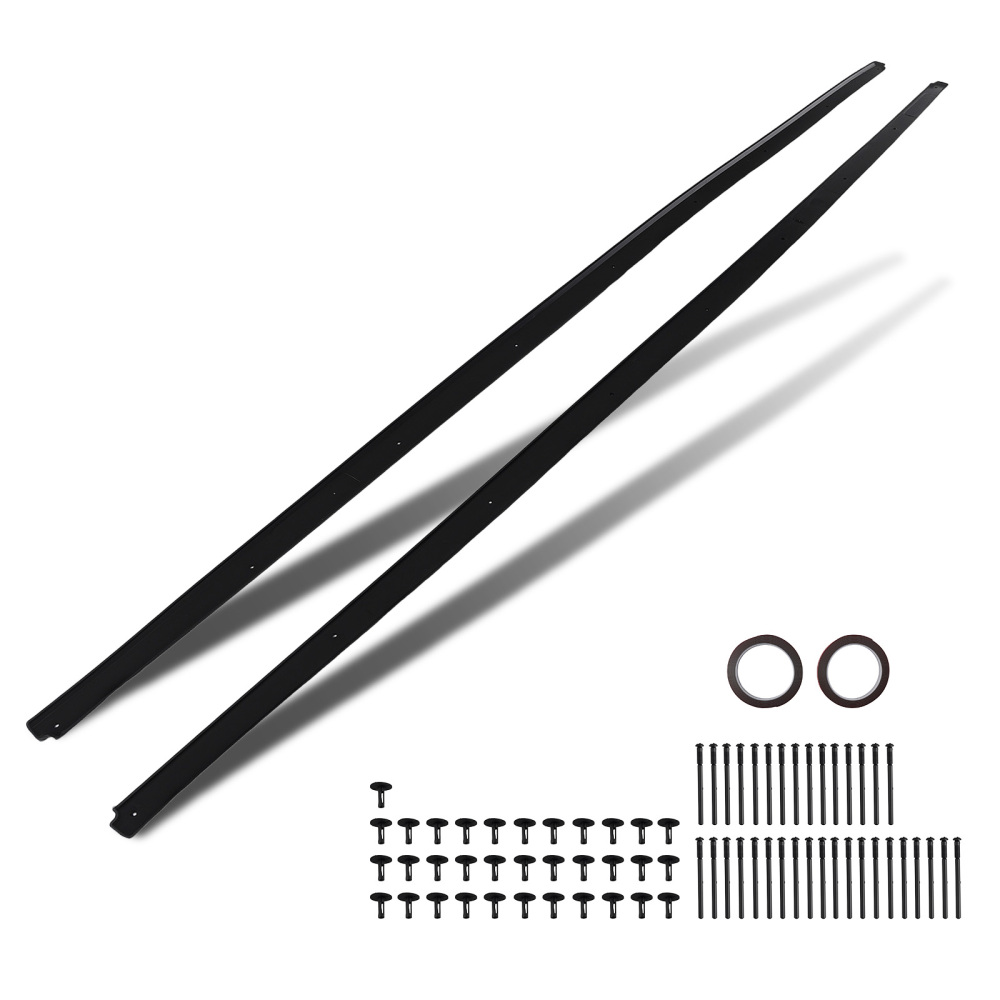 Body Kit Side Skirt Extension compatible for BMW 5 Series F10 F11 M Sport 2010-2016 Black