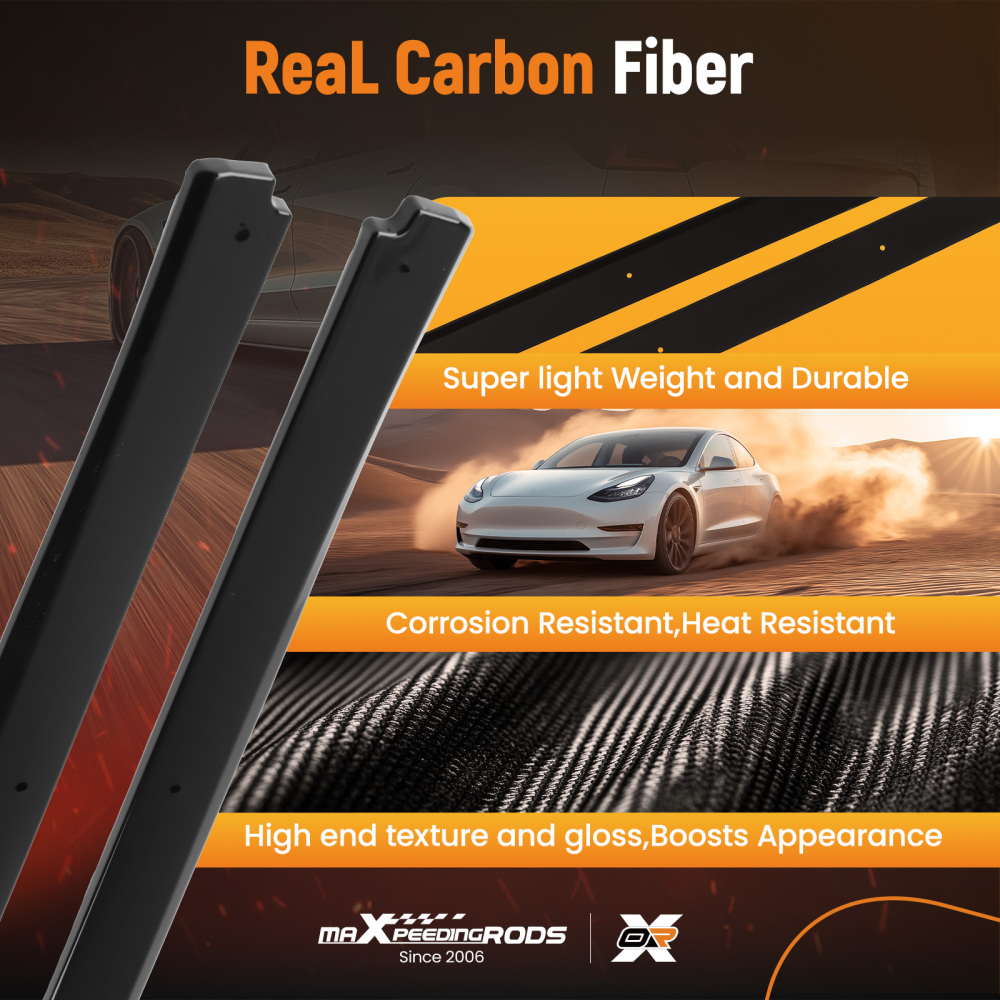 Body Kit Side Skirt Extension compatible for BMW 5 Series F10 F11 M Sport 2010-2016 Black