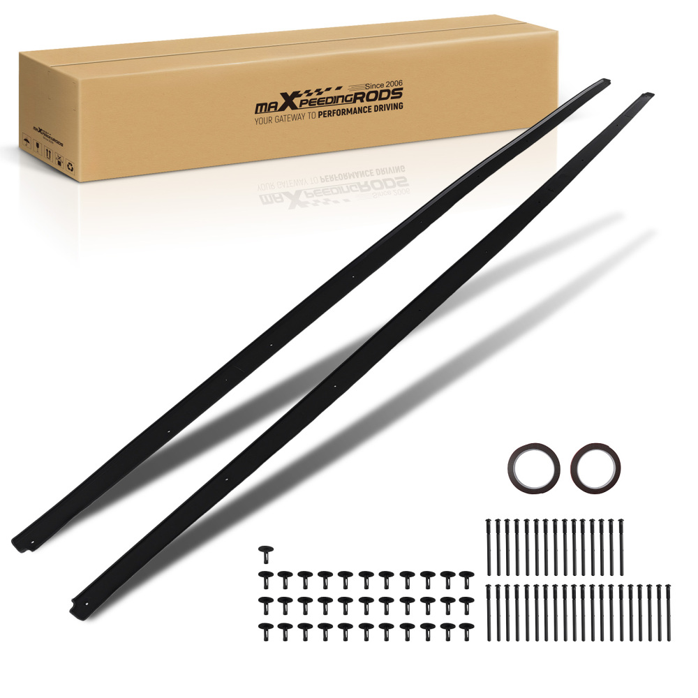 Body Kit Side Skirt Extension compatible for BMW 5 Series F10 F11 M Sport 2010-2016 Black