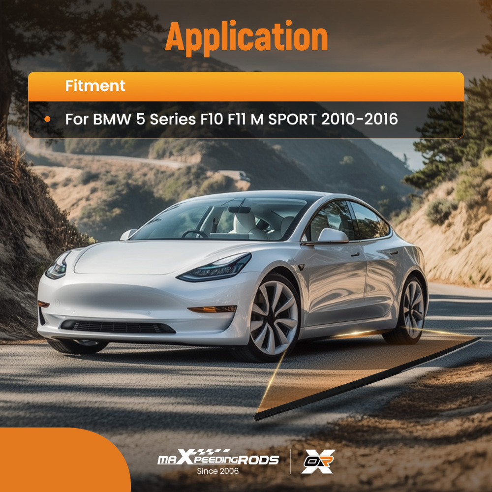 Body Kit Side Skirt Extension compatible for BMW 5 Series F10 F11 M Sport 2010-2016 Black