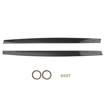 2pcs LR Gloss Black Side Skirt compatible for BMW M4F80 M3 2015-2019 Carbon Fiber