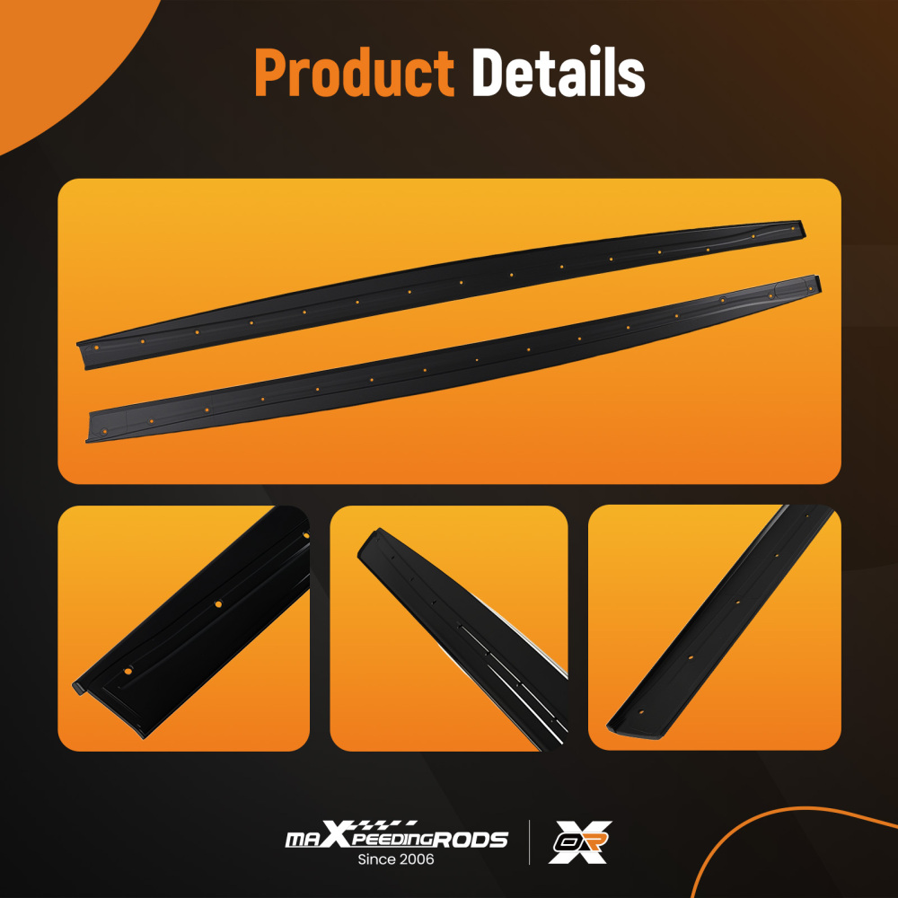 Body Kit Side Skirt Panel compatible for BMW F32 F33 F36 4 Series 2014-2020 Gloss Black