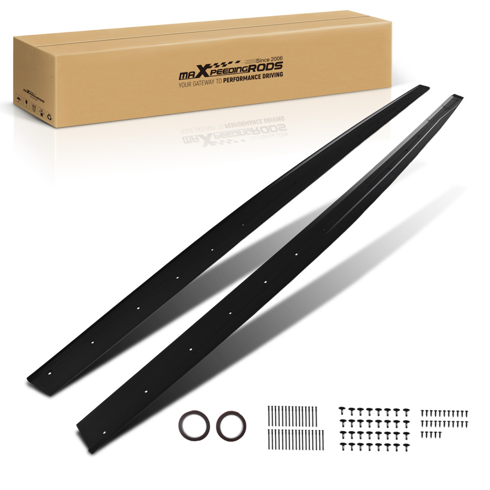 Body Kit Side Skirt Panel compatible for BMW F32 F33 F36 4 Series 2014-2020 Gloss Black