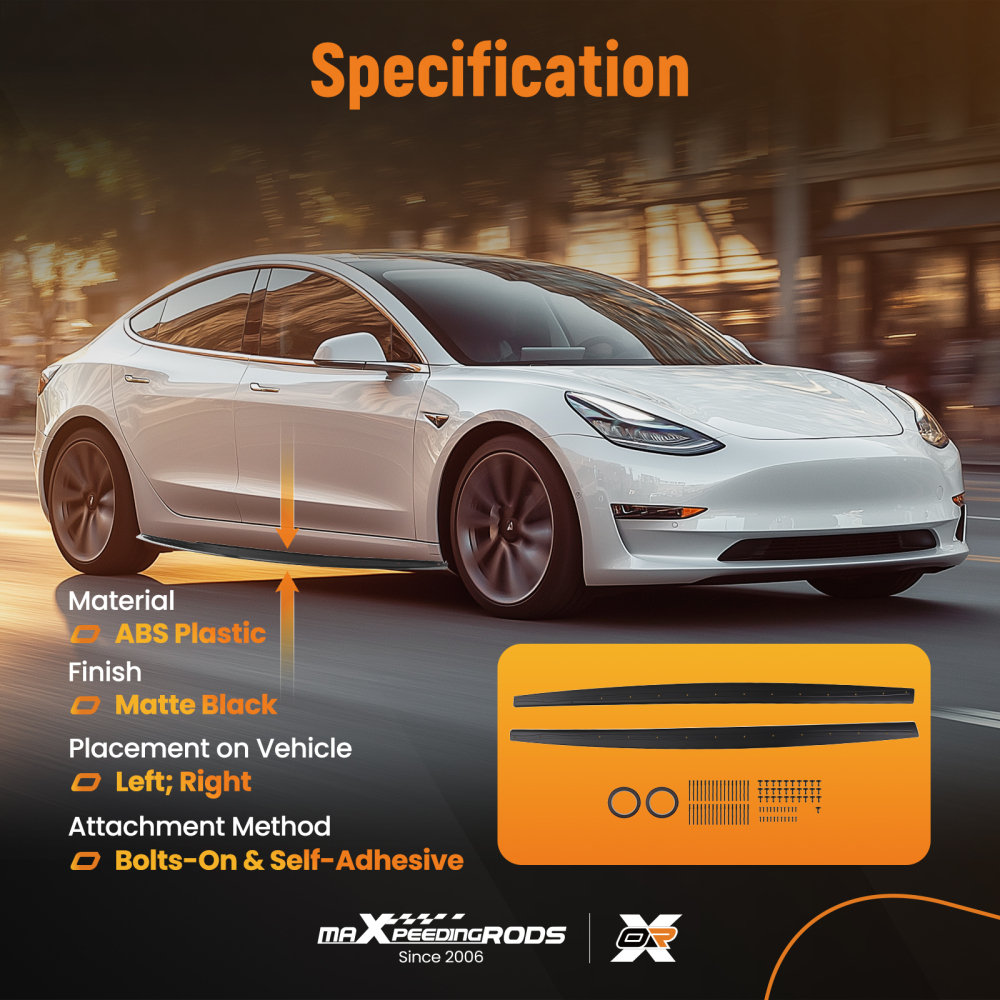 ABS Side Skirt Extension Lip compatible for BMW 4 Series F32 F33 F36 2014-2020 Body Kit