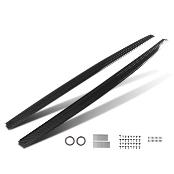 ABS Side Skirt Extension Lip compatible for BMW 4 Series F32 F33 F36 2014-2020 Carbon Look