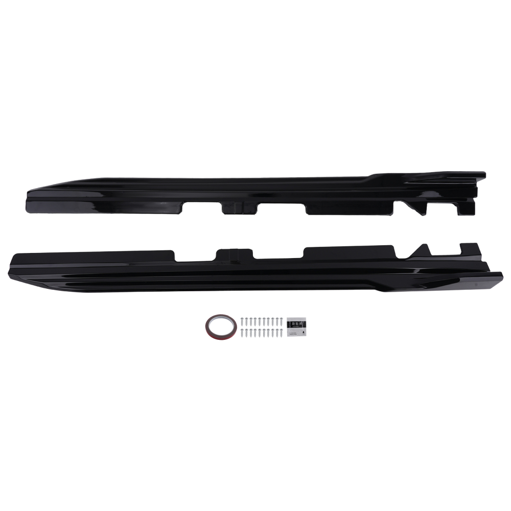 ABS Side Skirt Extension compatible for BMW X3 G01 X4 G02 2018-2023 Gloss Black Panel