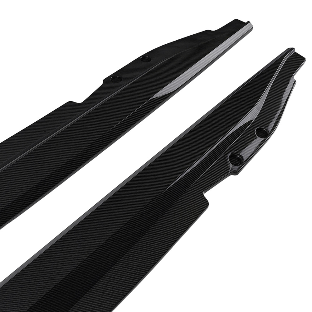 Left Right Side Skirts compatible for Chevy Corvette C7 Z06 2014-2019 Carbon Look ABS Kit