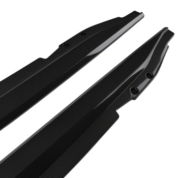 Left Right Side Skirts compatible for Chevy Corvette C7 Z06 2014-2019 Carbon Look ABS Kit