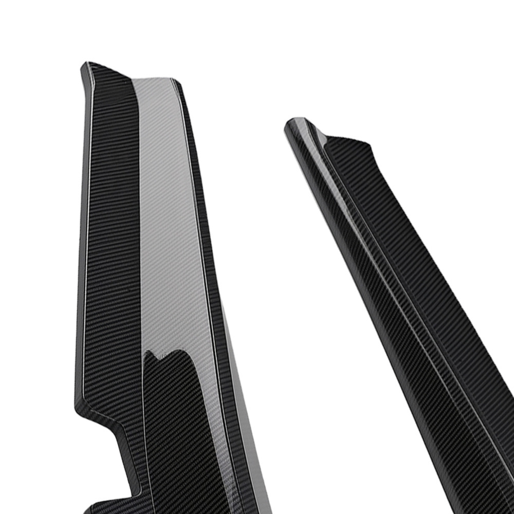 Left Right Side Skirts compatible for Chevy Corvette C7 Z06 2014-2019 Carbon Look ABS Kit