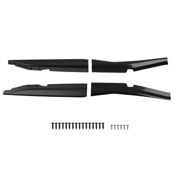 Left Right Side Skirts compatible for Chevy Corvette C7 Z06 2014-2019 Carbon Look ABS Kit