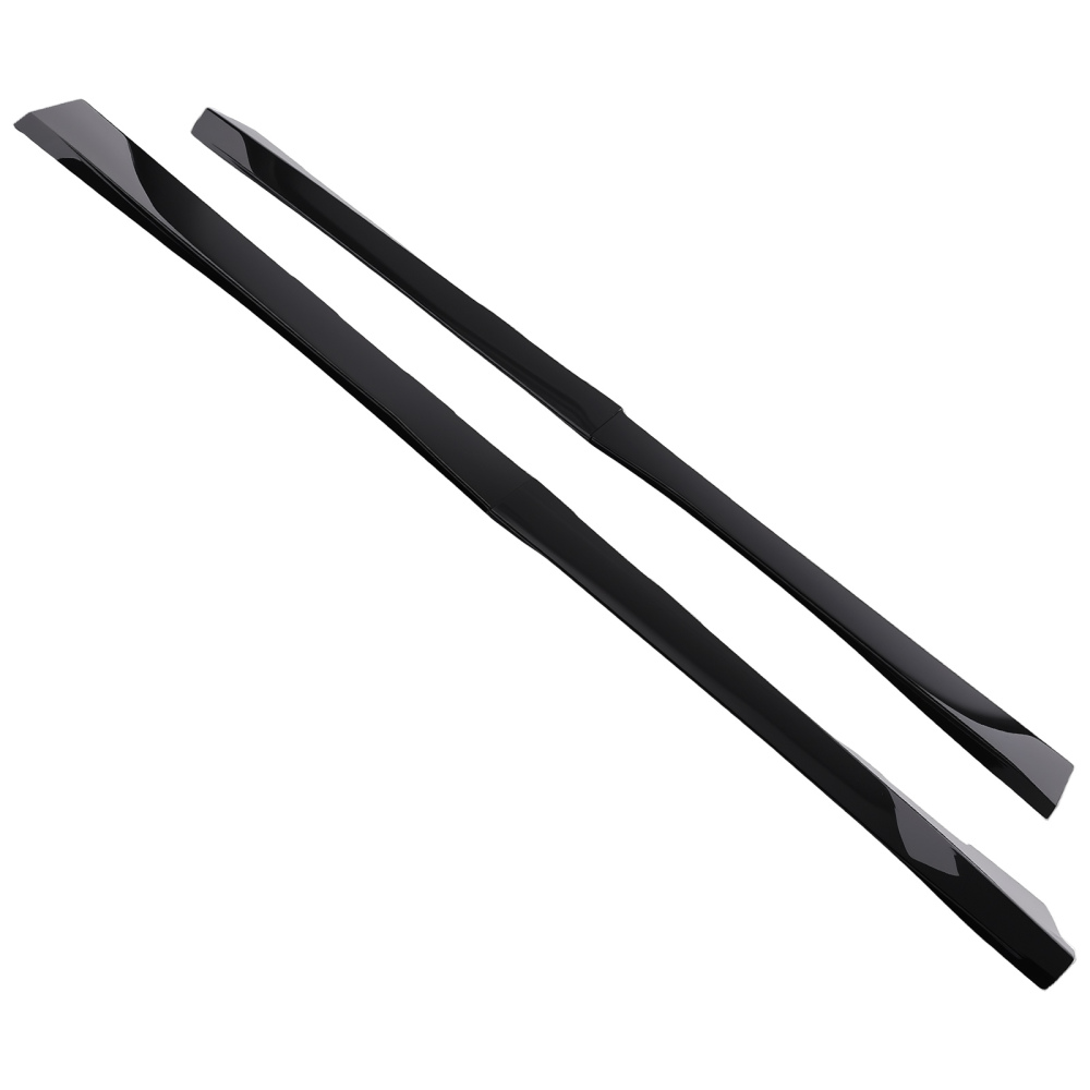 Black PP Side Skirt Extension compatible for Chevy Camaro 2016-2022 ZL1 Rocker Panels