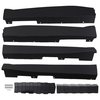 Matte Black Side Skirt compatible for Chevrolet Camaro RS SS 2016-2022 ZL1 Style Pair