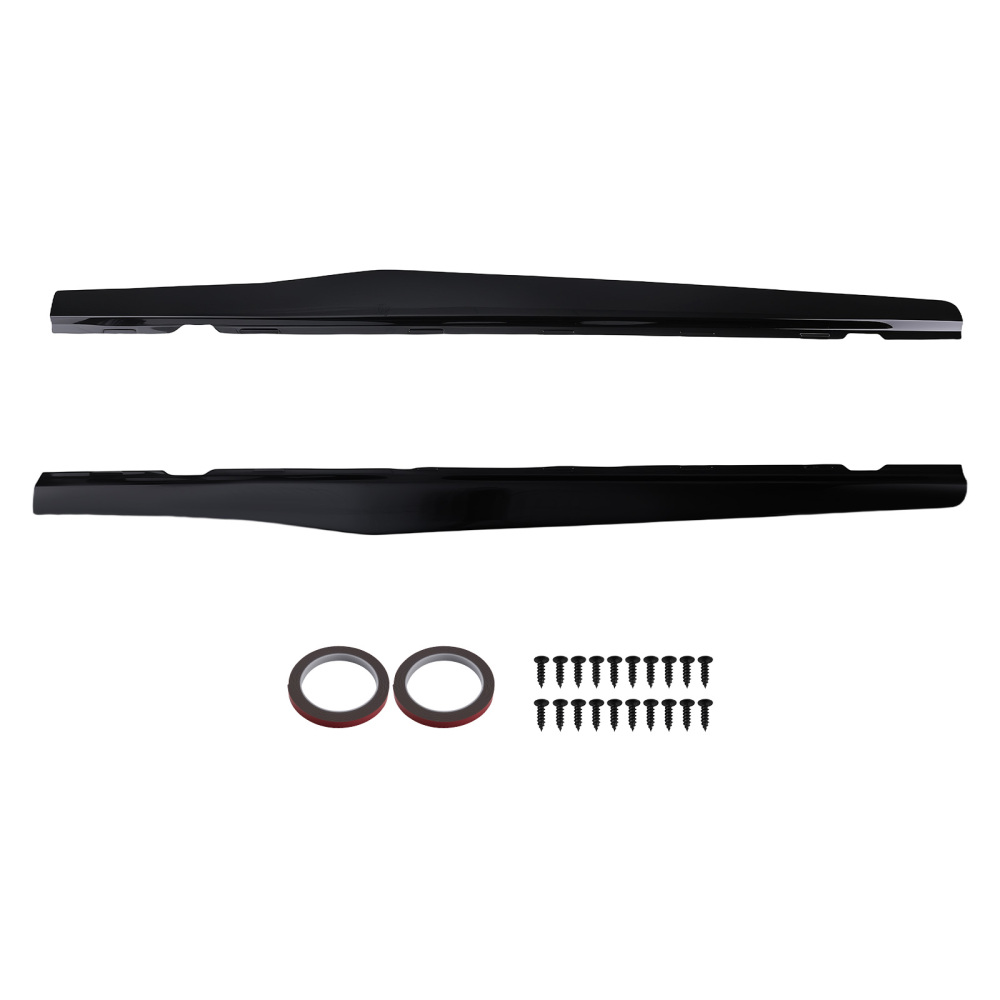 Body Side Extension Panel compatible for Chevy Camaro SS LS LT 2010-2015 Gloss Black Skirt