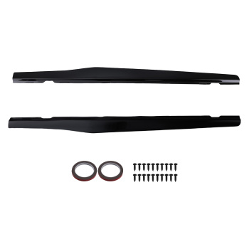 Body Side Extension Panel compatible for Chevy Camaro SS LS LT 2010-2015 Gloss Black Skirt