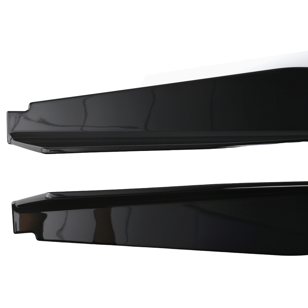 Side Skirt Extension Panel Kit compatible for Chevy Corvette C8 2020-2022 Gloss Black ABS