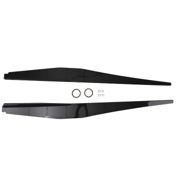 Side Skirt Extension Panel Kit compatible for Chevy Corvette C8 2020-2022 Gloss Black ABS