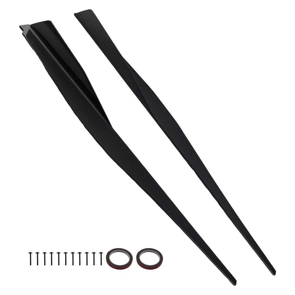 Carbon Look ABS Side Skirt Body Extension Kit compatible for Chevrolet Corvette C8 2020-22