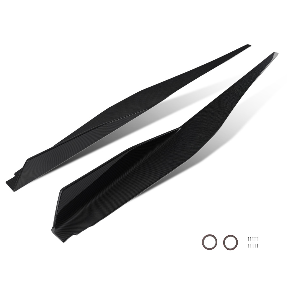 Carbon Look ABS Side Skirt Body Extension Kit compatible for Chevrolet Corvette C8 2020-22
