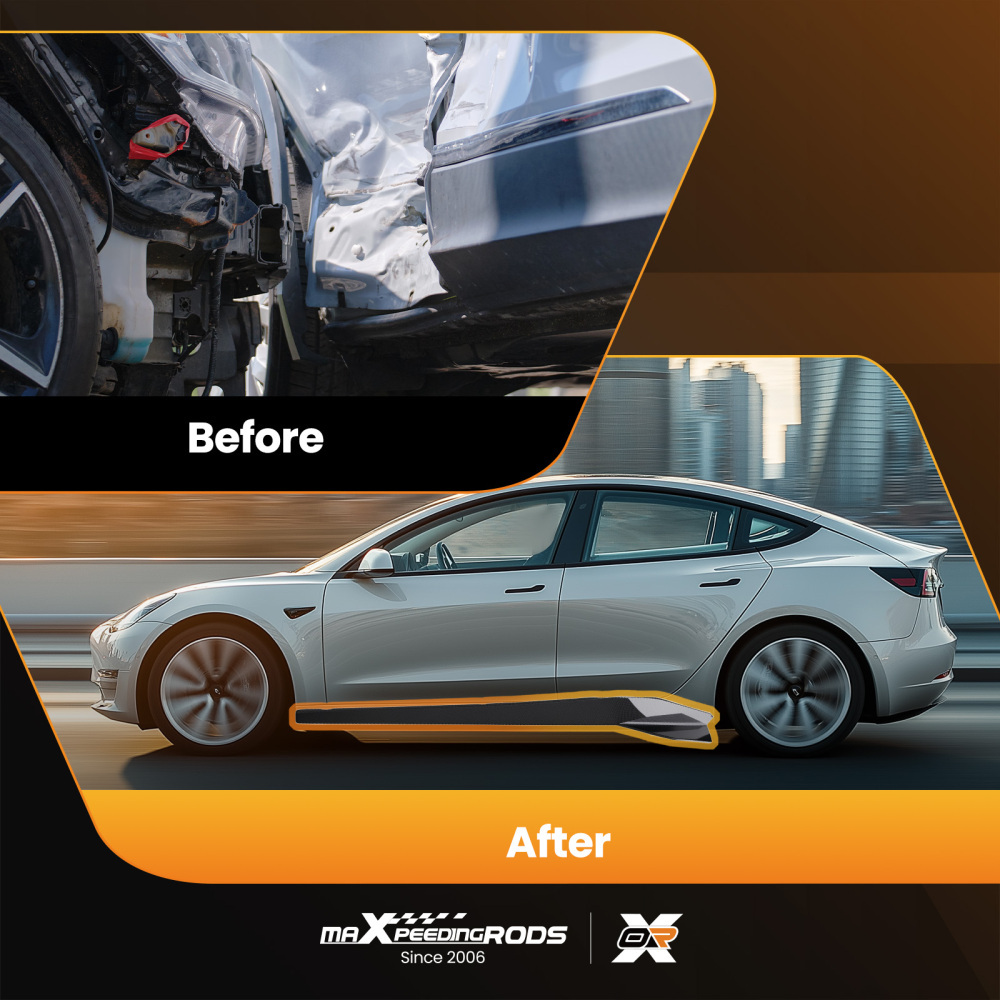 Carbon Look ABS Side Skirt Body Extension Kit compatible for Chevrolet Corvette C8 2020-22