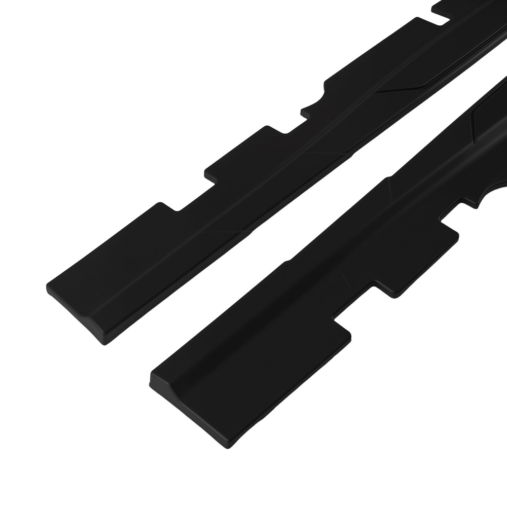 Body Kit Side Skirt Extension Panel Lip compatible for Dodge Charger 15-23 Matte Black 2PC