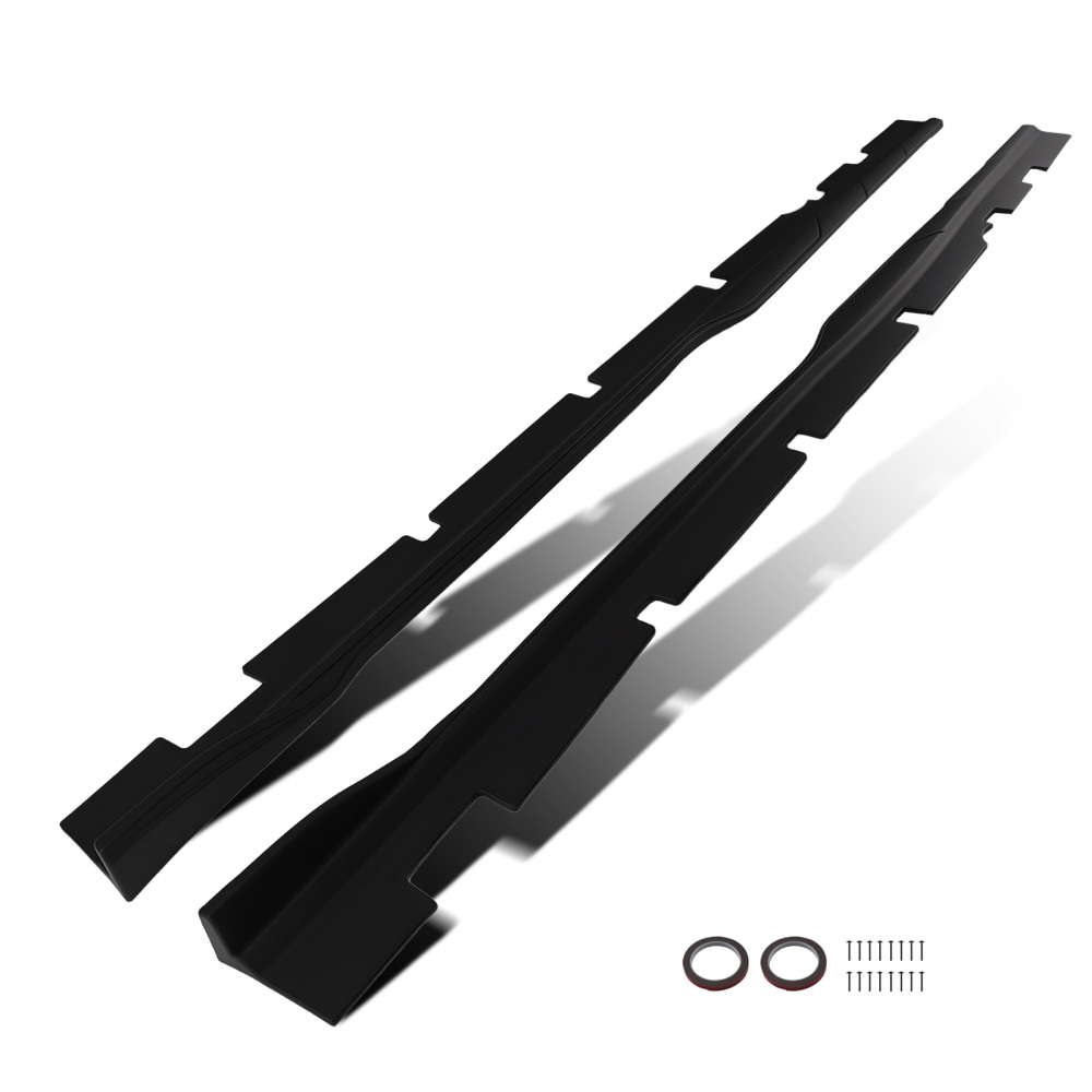 Body Kit Side Skirt Extension Panel Lip compatible for Dodge Charger 15-23 Matte Black 2PC