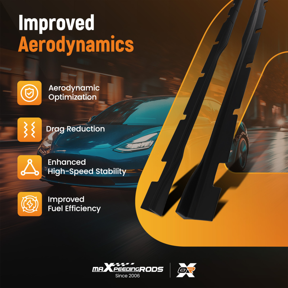 Body Kit Side Skirt Extension Panel Lip compatible for Dodge Charger 15-23 Matte Black 2PC