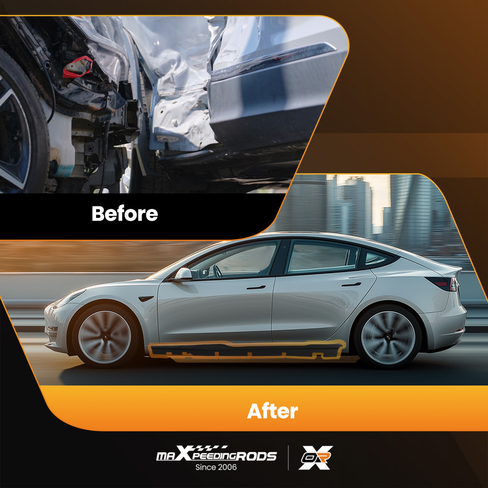 Body Kit Side Skirt Extension Panel Lip compatible for Dodge Charger 15-23 Matte Black 2PC