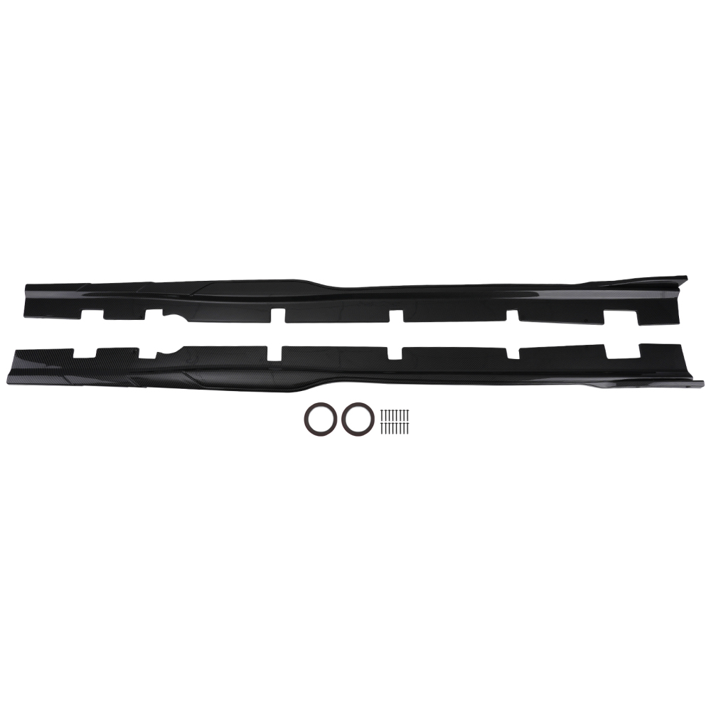 Lower Side Body Extension Set compatible for Dodge Charger 2015 2016-2023 Carbon Look ABS