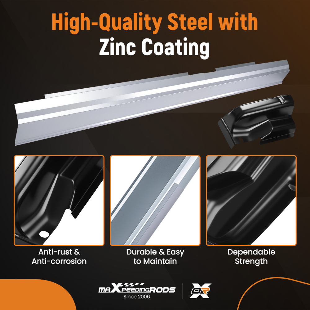 4 Pcs Outer Rocker PanelsCab Corners Set compatible for Ford F-150 2009 2010 2011-2014