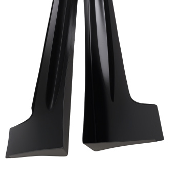 Black ABS Side Extension Panel compatible for Honda Civic 4Door 2006-2011 8th Gen Sedan